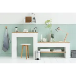 سطل زباله نیو آیکن پدالی 3 لیتر استیل براق برابانتیا