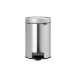 سطل زباله نیو آیکن پدالی 3 لیتر استیل مات برابانتیا