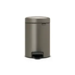 سطل زباله نیو آیکن پدالی 3 لیتر پلاتینیوم برابانتیا