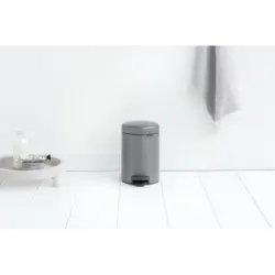 سطل زباله نیو آیکن پدالی 3 لیتر پلاتینیوم برابانتیا