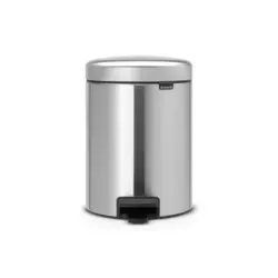 سطل زباله نیو آیکن پدالی 5 لیتر استیل مات برابانتیا
