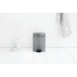 سطل زباله نیو آیکن پدالی 5 لیتر پلاتینیوم برابانتیا