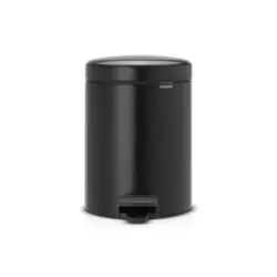 سطل زباله نیو آیکن پدالی 5 لیتر مشکی مات برابانتیا