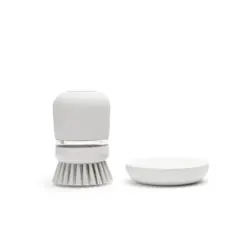 فرچه ظرفشویی و جا مایع سفید برابانتیا