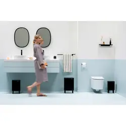 سطل زباله بو تاچ بین بلند 12 لیتر مشکی مات برابانتیا