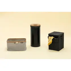 سطل رخت برزنتی 55 لیتر مشکی برابانتیا