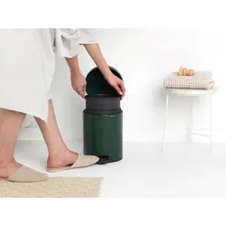 سطل زباله نیو آیکن پدالی 5 لیتر یشمی برابانتیا