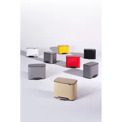 سطل زباله بو پدال بین 36 لیتر استیل مات برابانتیا