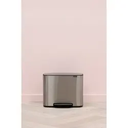 سطل زباله بو پدال بین 36 لیتر استیل مات برابانتیا