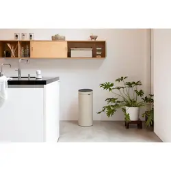 سطل زباله تاچ بین نیو 30 لیتر بژ برابانتیا