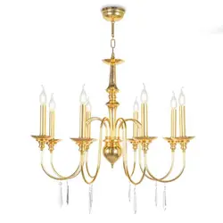 لوستر نئوکلاسیک برنجی 8شاخه مدل466