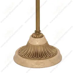 آباژور کنار سالنی 7 شاخه مدل لیانا آنتیک با سنگ و آویزکرم