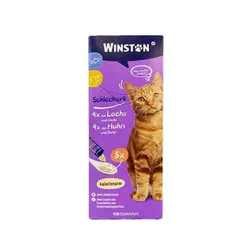 بستنی گربه «Winston» مدل مرغ و ماهی (بسته 8 عددی) (بسته‌بندی جدید)