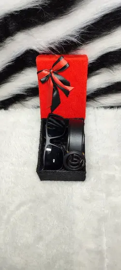 ست هدیه کمربند و عینک مردانه