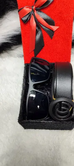 ست هدیه کمربند و عینک مردانه