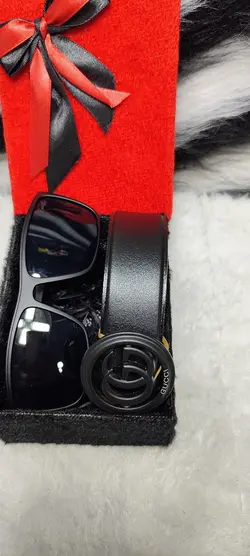 ست هدیه کمربند و عینک مردانه