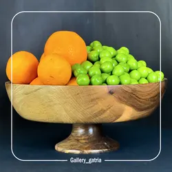 میوه خوری پایه دار چوبی سایز 1 (قطر 29)