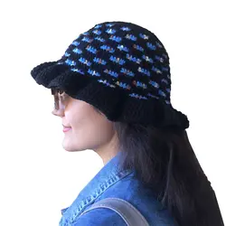 کلاه سطلی بافتنی دخترانه - کد G140