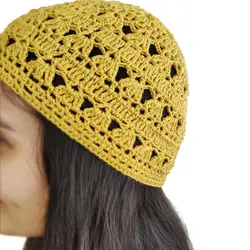 کلاه لئونی بافتنی توری پاییزه - کد G135