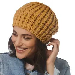 کلاه بافتنی درشت بافت زمستانه - کد G198