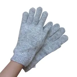 دستکش بافتنی دخترانه نگین دار - کد G231