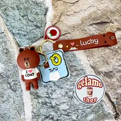 جاکلیدی طرح خرسی قهوه ای