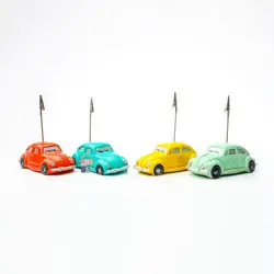 دکوری نگهدارنده و هولدر عکس و یادداشت گیره دار ماکت ماشین فولکس سبز