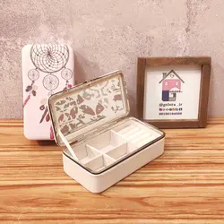 کیف جواهرات مستطیل متوسط طرح دریم کچر – سفید