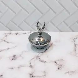 دکوری اکسسوری قندان گوزن – نقره ای