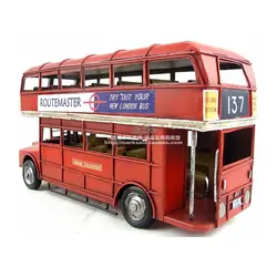 ماکت نوستالژی فلزی کلکسیونی اتوبوس دو طبقه روت مستر باس – قرمز