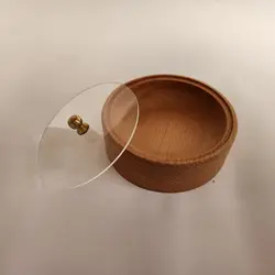 قندان چوبی گردوچ مدل گرد