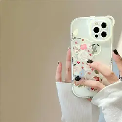 قاب خرس گلدار سفید با ایرپاد ست