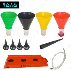 قیف روغن پیچی 14 تکه با استند دیواری