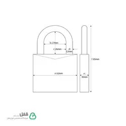 قفل آویز سایز 55 ضد دریل استیل آبوس – Abus