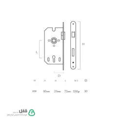 قفل کلیدی لبه گرد کلون – Klun