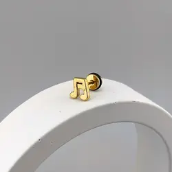 پیرسینگ گوش نت موسیقی چنگ دوتایی