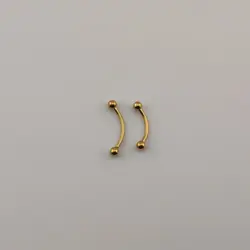 پیرسینگ ابرو ساده گوی مشکی و نقره ای