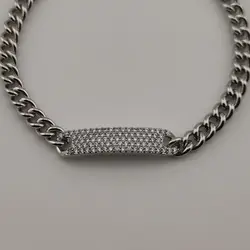 دستبند زنانه کارتیر وسط نگین | اکسسوری گلامور