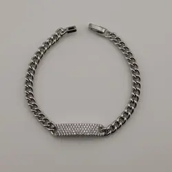 دستبند زنانه کارتیر وسط نگین | اکسسوری گلامور