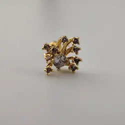 پیرسینگ گوش نگین ریز طلایی | اکسسوری گلامور