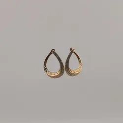 گوشواره استیل طرح اشک طلایی | اکسسوری گلامور