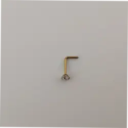 پیرسینگ بینی استیل پایه ال (L) نگین مربع | اکسسوری گلامور