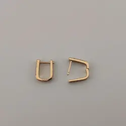 گوشواره استیل نگین دار طلایی | اکسسوری گلامور