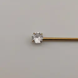 پیرسینگ محوری نگین دار طلایی | اکسسوری گلامور