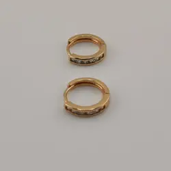 گوشواره استیل گرد نگین دار | اکسسوری گلامور