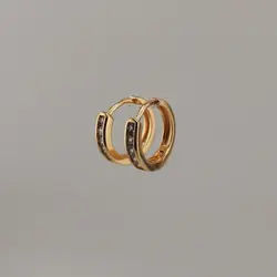 گوشواره استیل گرد نگین دار | اکسسوری گلامور