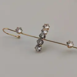 خرید گوشواره کراس نگین دار استیل | اکسسوری گلامور