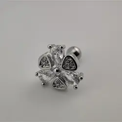 پیرسینگ گوش نگین گل درشت | اکسسوری گلامور