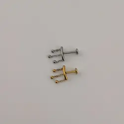 پیرسینگ گوش زنانه آویزدار طلایی و نقره ای | اکسسوری گلامور