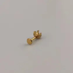 پیرسینگ گوش طرح تاج طلایی زنانه | اکسسوری گلامور